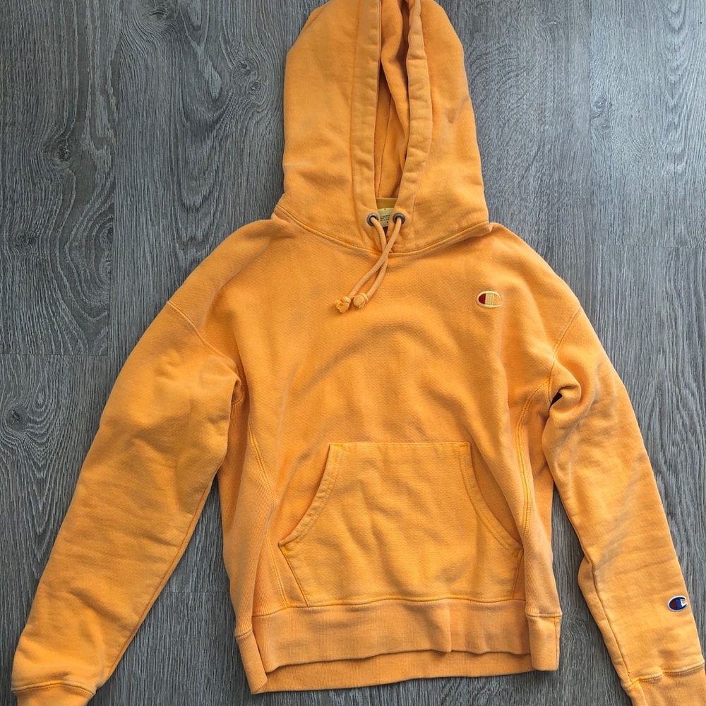 Mustard Yellow Champion Hoodie